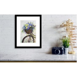 Tablou: Flower bicycle PRINT