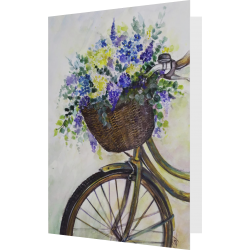 Felicitare:  Flower bicycle