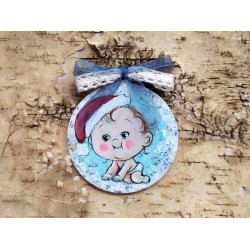 Decorațiune crăciun personalizată cu text