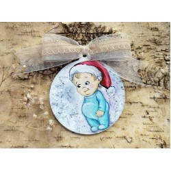 Decorațiune crăciun personalizată cu text