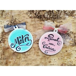 Decorațiune crăciun personalizată cu text